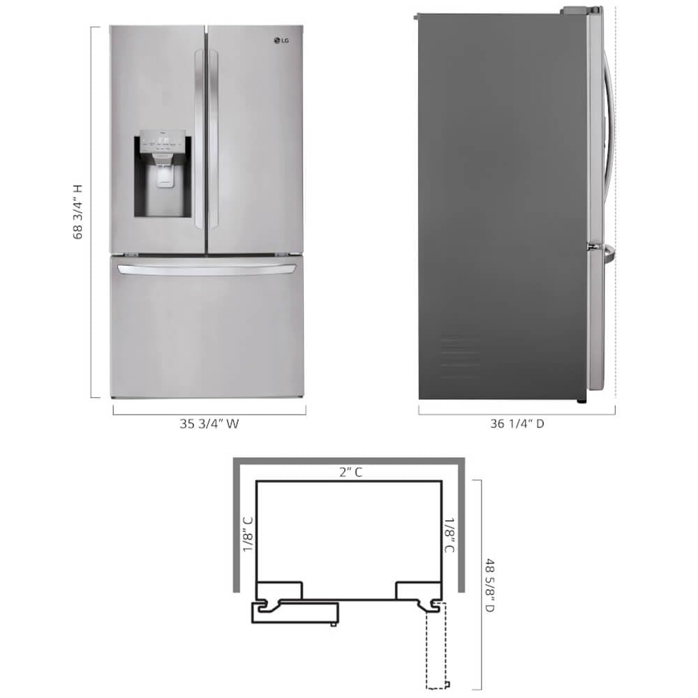 36" Smart French Door Refrigerator