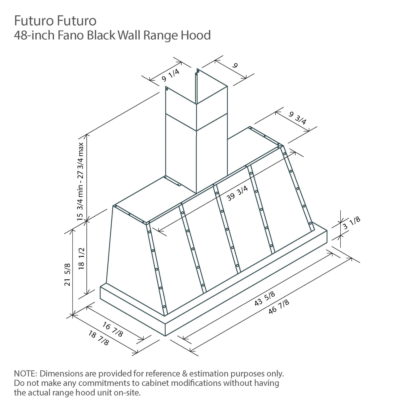 48" Wall-Mount Range Hood