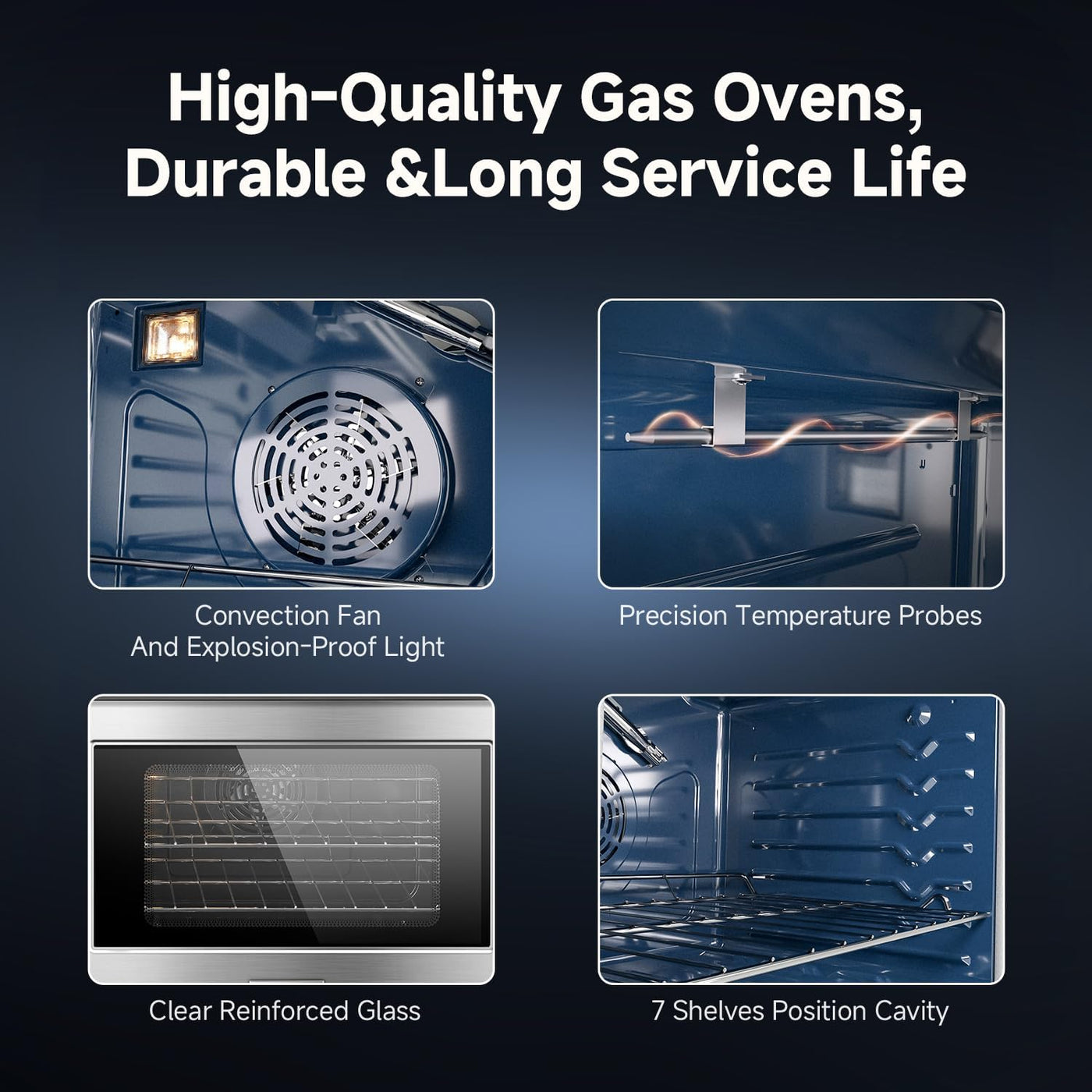 48" Double Oven Gas Range