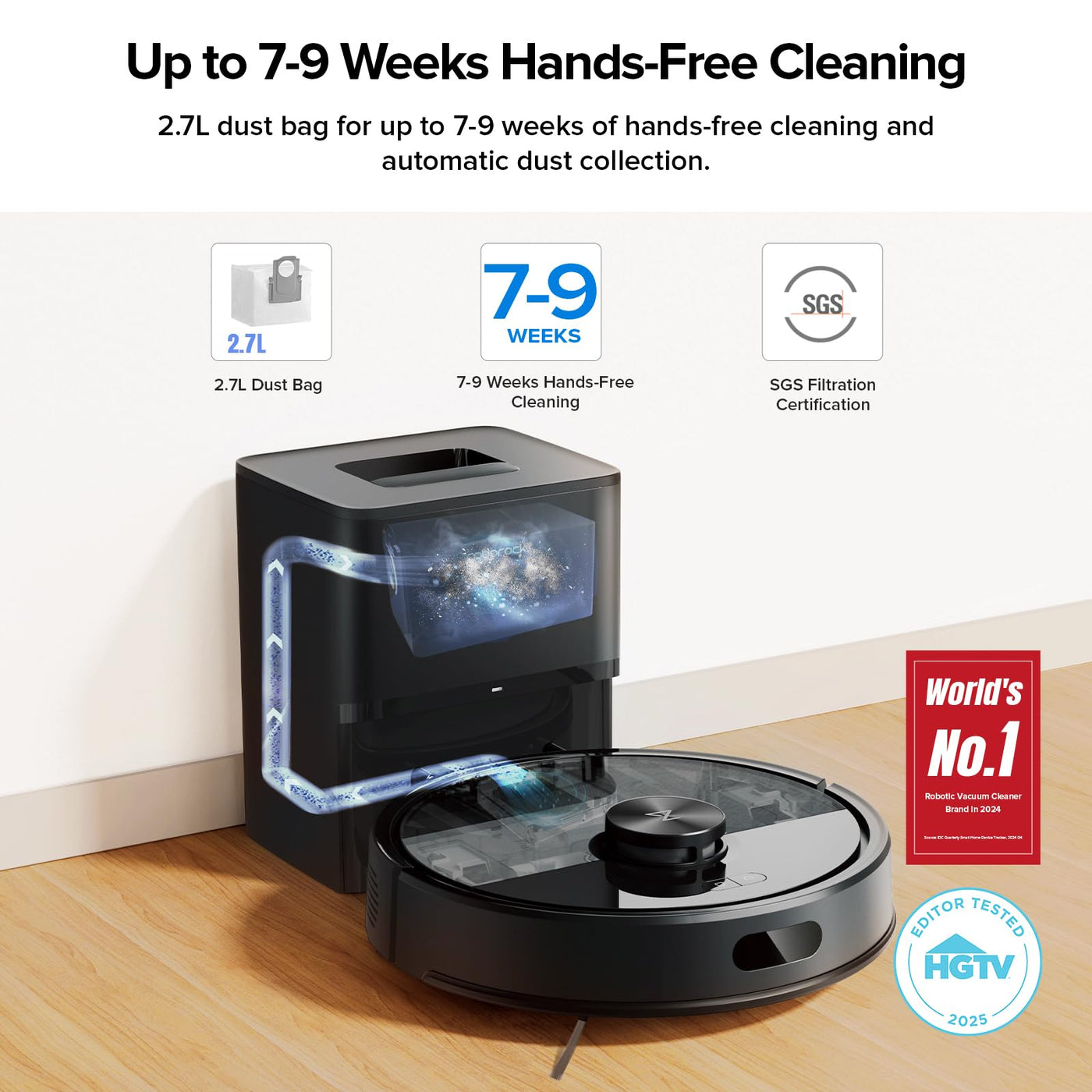 Self-Empty Robot Vacuum & Mop