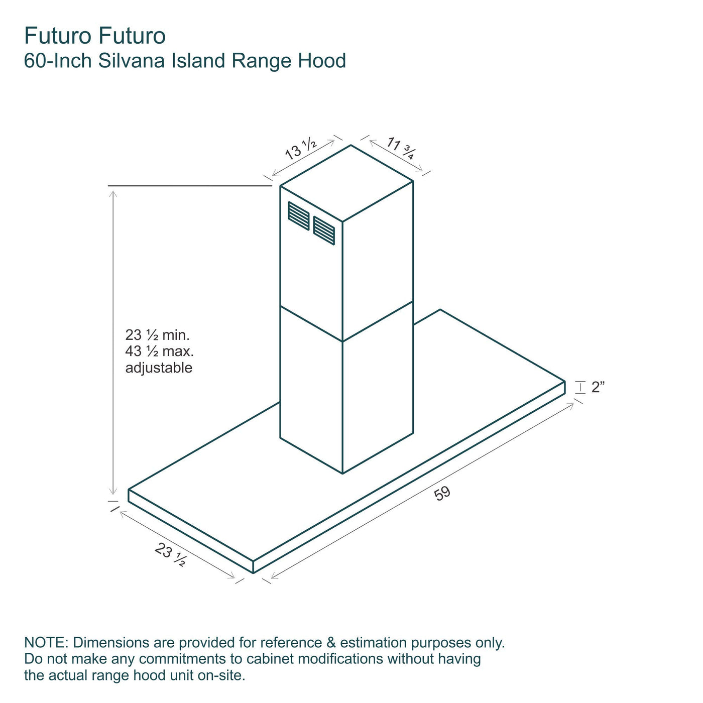 60" Island-Mount Range Hood