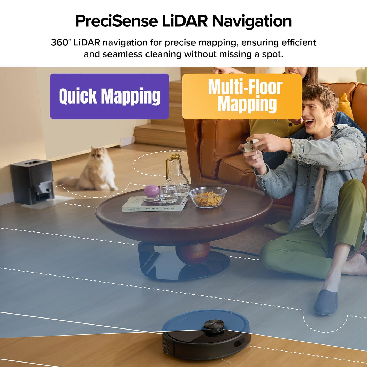 Self-Empty Robot Vacuum & Mop