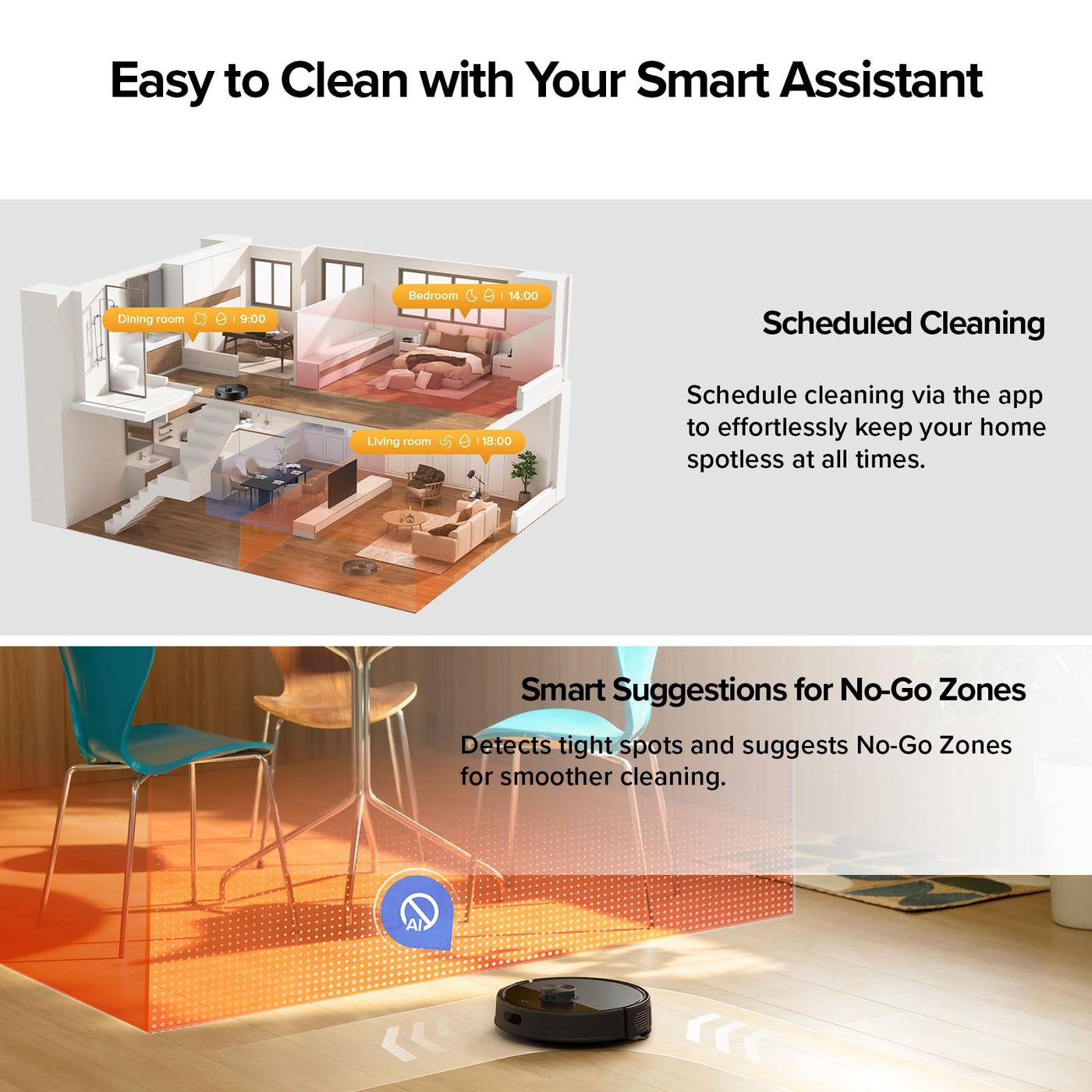 Self-Empty Robot Vacuum & Mop