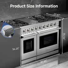 48" Double Oven Gas Range